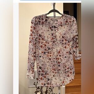 Simply Vera Vera Wang Multicolor Floral Blouse size xs